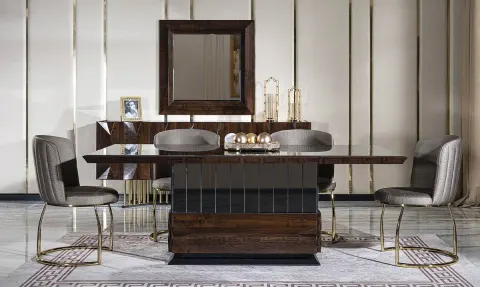 Prada Metal Ayaklı Yemek Odası Takımı