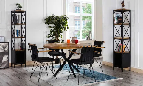 Lavoro Metal Ayaklı Yemek Masası Takımı