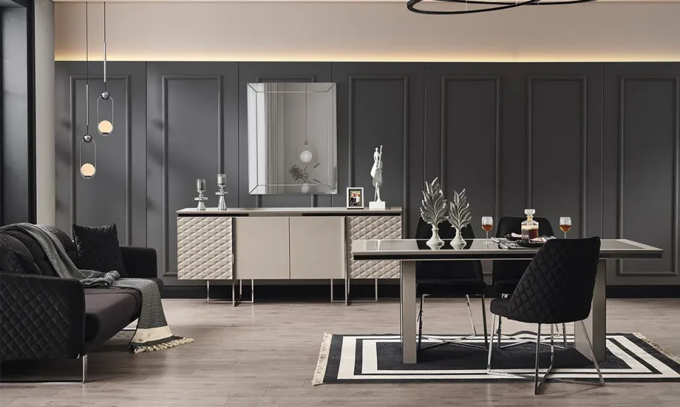 Metalica Metal Ayaklı Yemek Odası Takımı
