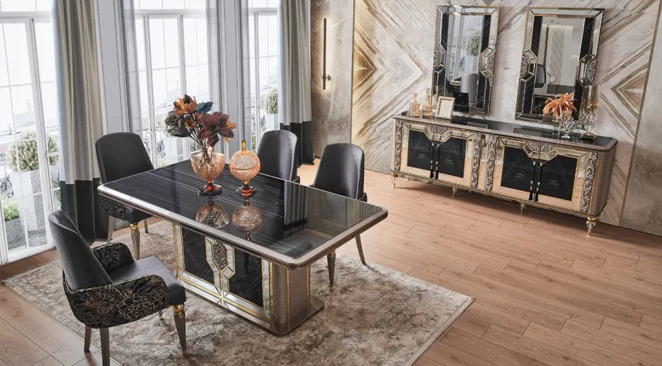 Kristal Luxury Yemek Odası Takımı