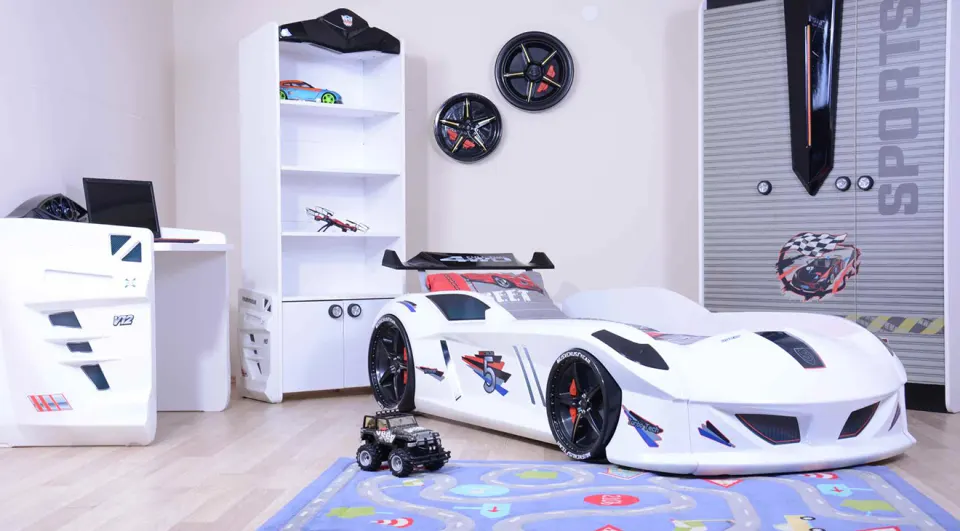 Speedy Beyaz Arabalı Yatak