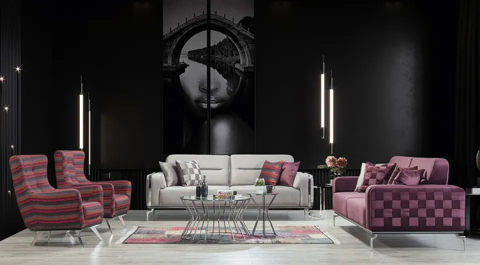 Loft-A Metal Ayaklı Yataklı Koltuk Takımı