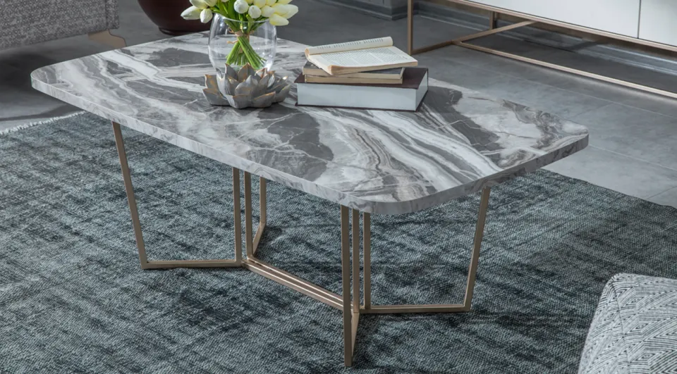 Loft Gold Metal Ayaklı Orta Sehpa