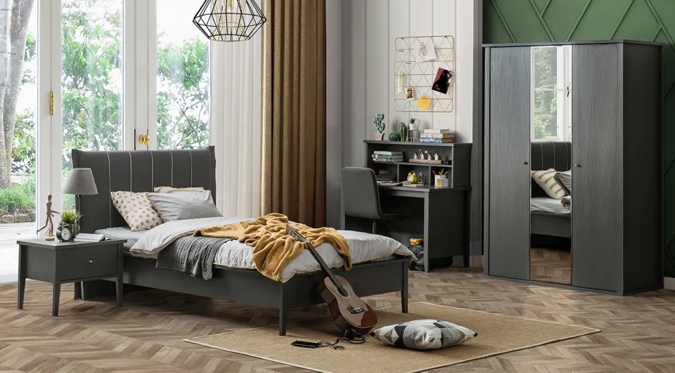 Urban Antrasit 3 Kapaklı Genç Odası Takımı