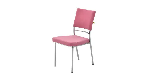 İpek Pembe Nikel Sandalye