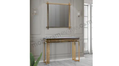 Emazel Gold Metal Ayaklı Dresuar