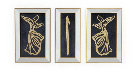 3'lü Gold Tablo