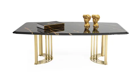 Olivia Gold Metal Ayaklı Masa