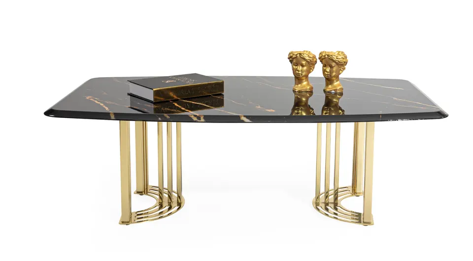 Olivia Gold Metal Ayaklı Masa