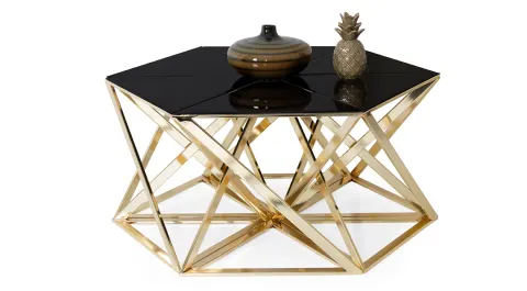Star Gold Metal Ayaklı Orta Sehpa 