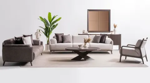 Rapid Ahşap Ayaklı Modern Koltuk Takımı