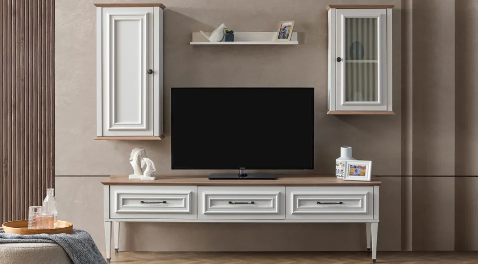 İstanbul Ahşap Ayaklı Tv Ünitesi