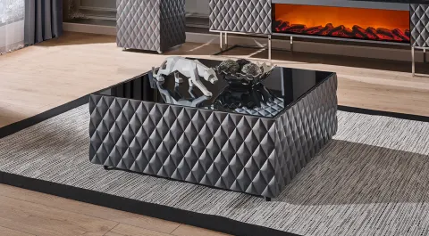 Metalica Gri Luxury Orta Sehpa
