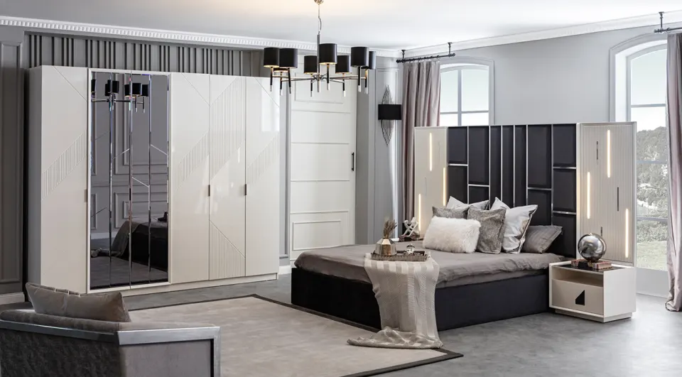 Bella Modern 6 Kapaklı Yatak Odası Takımı