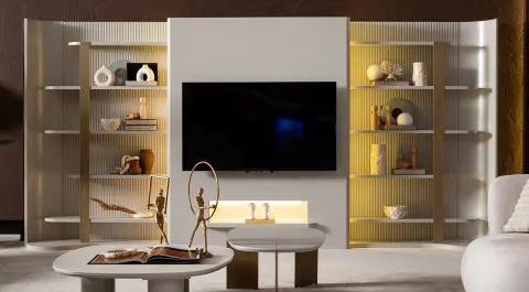 Porto Kitaplıklı Tv Ünitesi