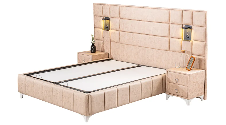 Satin Çift Kişilik Baza - Başlık