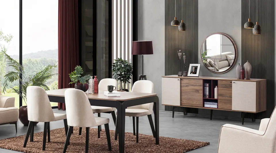 Marsala Modern Yemek Odası Takımı
