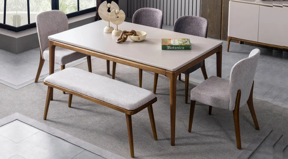 Still Ahşap Ayaklı Modern Yemek Odası Takımı 