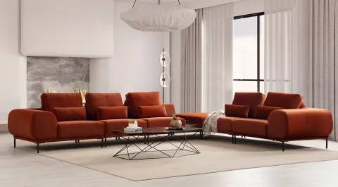 Calyx Sehpalı Modern Köşe Koltuk Takımı
