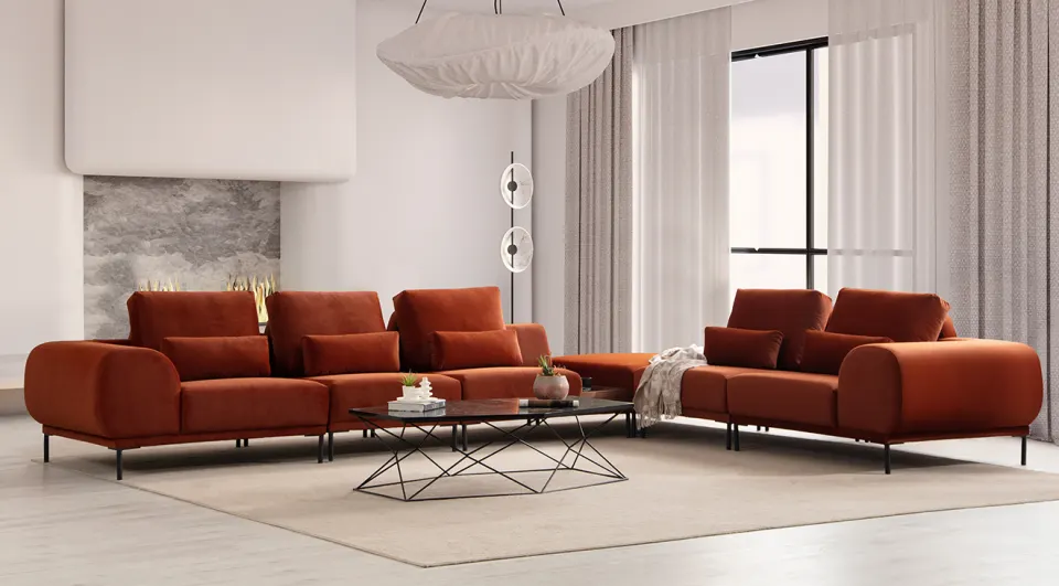 Calyx Sehpalı Modern Köşe Koltuk Takımı