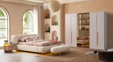 Coco 6 Kapaklı Modern Yatak Odası Takımı