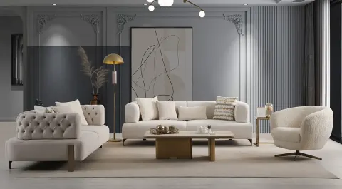 Cratos Antik Yataklı Modern Koltuk Takımı