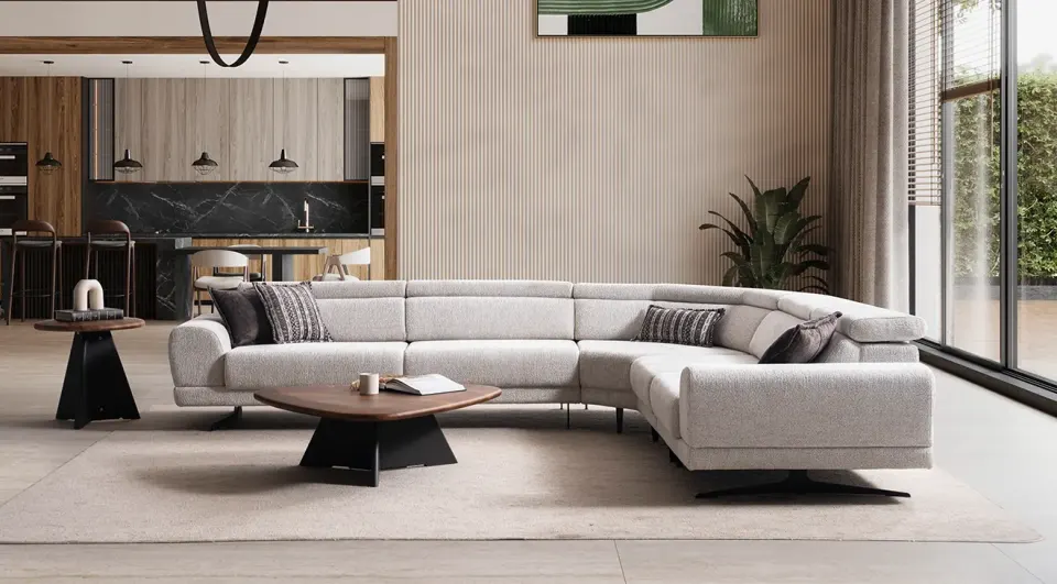 Trend Metal Ayaklı Köşe Koltuk Takımı