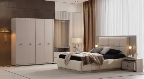 İnci 6 Kapaklı Yatak Odası Takımı
