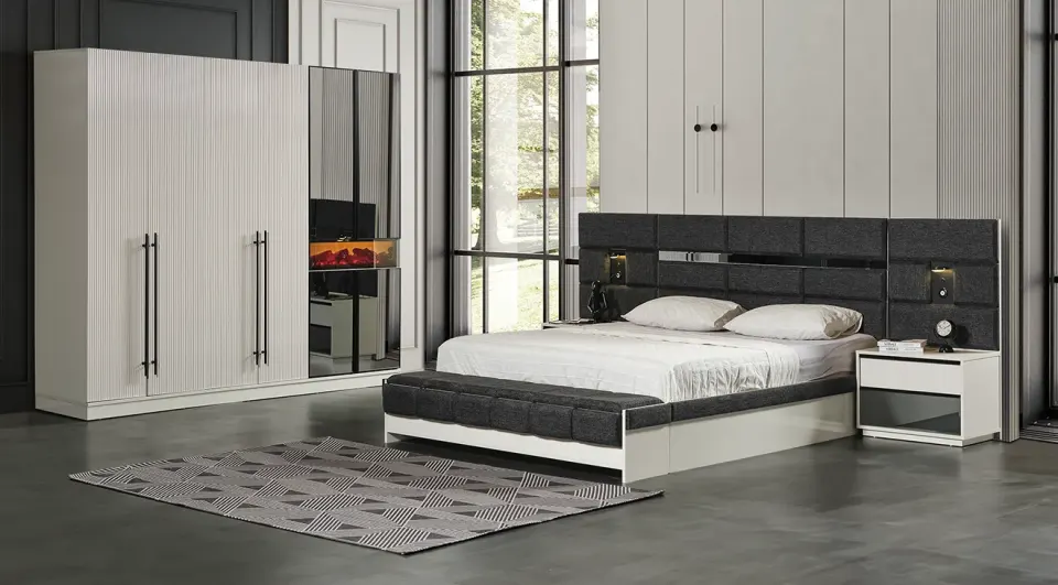 Pırlanta 6 Kapaklı Modern Yatak Odası Takımı